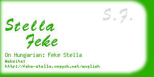 stella feke business card
